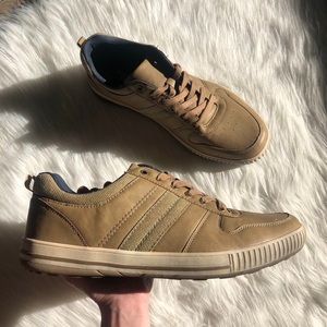 New Men’s Faux Leather Tan Sneakers US Size 12